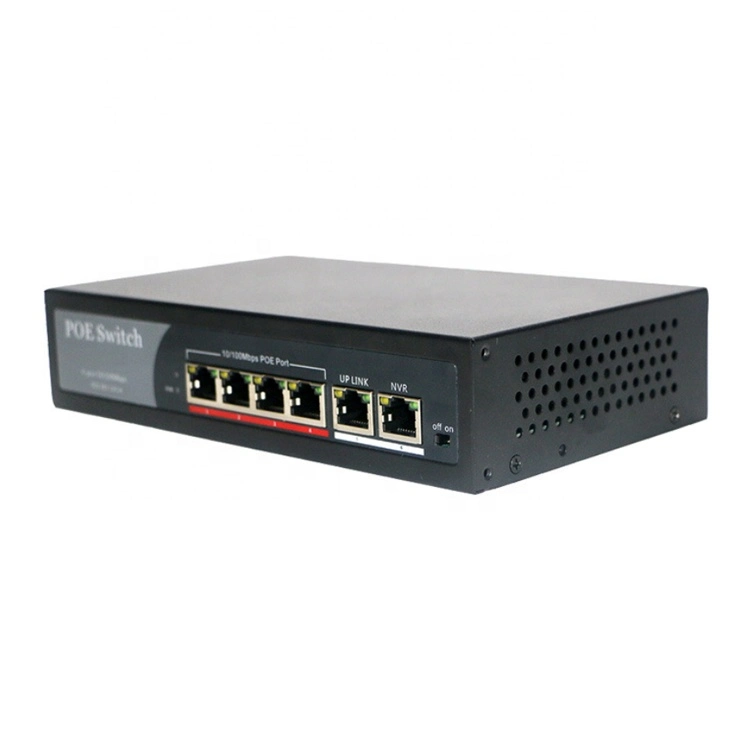 4ep+2e সিরিজ Poe স্যুইচ OEM ODM 100m 4 10 / 100Mbps Poe পোর্ট 1